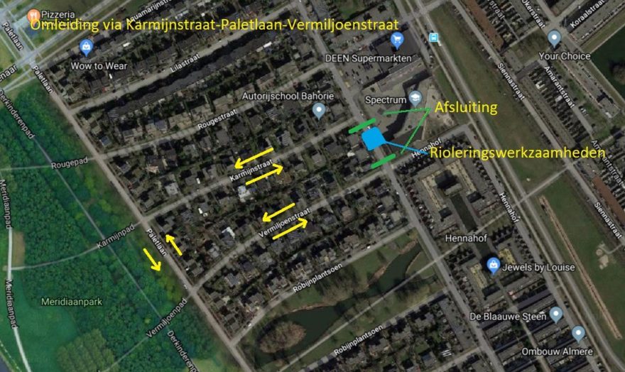 Kaartje Afsluitng Regenboogweg 19 Maart 2019