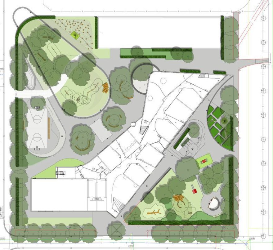 Schetsontwerp Schoolplein