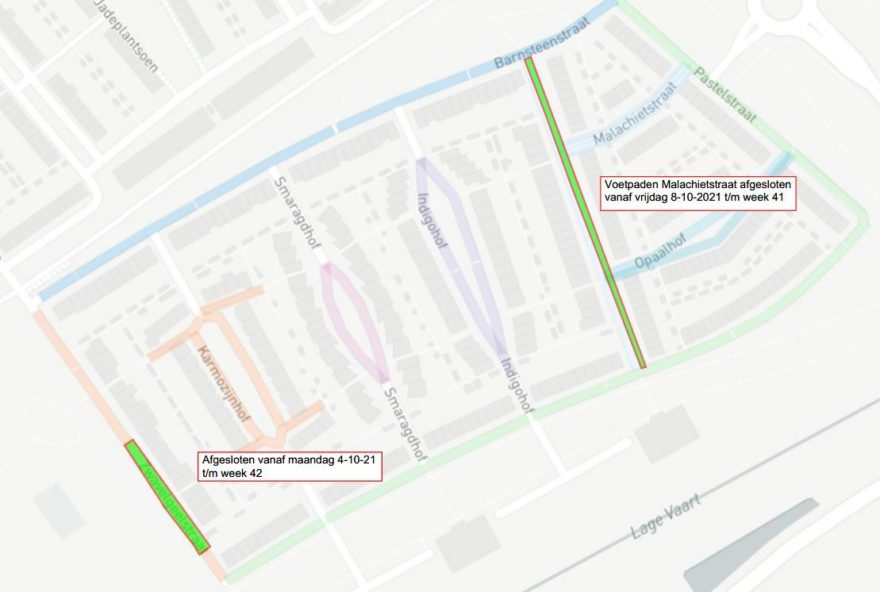 Week 40 afzetting regenboogbuurt fase 3