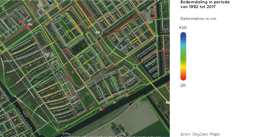 Kaart Bodemdaling Regenboogbuurt