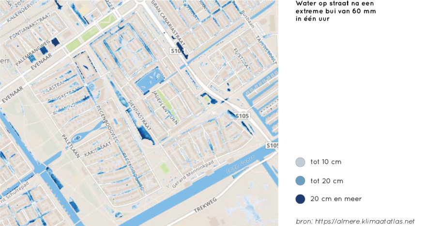 Kaart Wateroverlast Regenboogbuurt